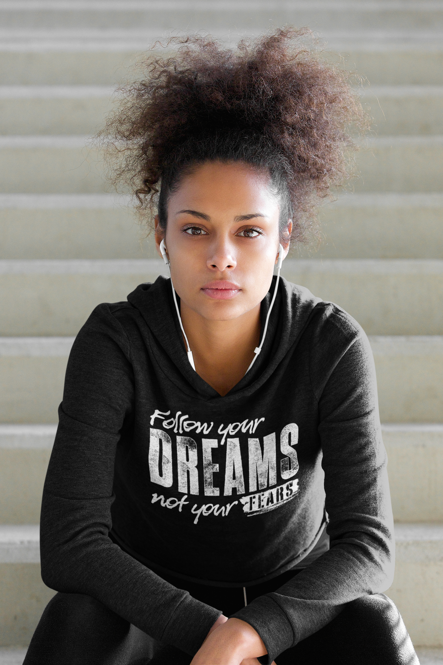Follow Your Dreams Not Your Fears Women’s Crop Hoodie