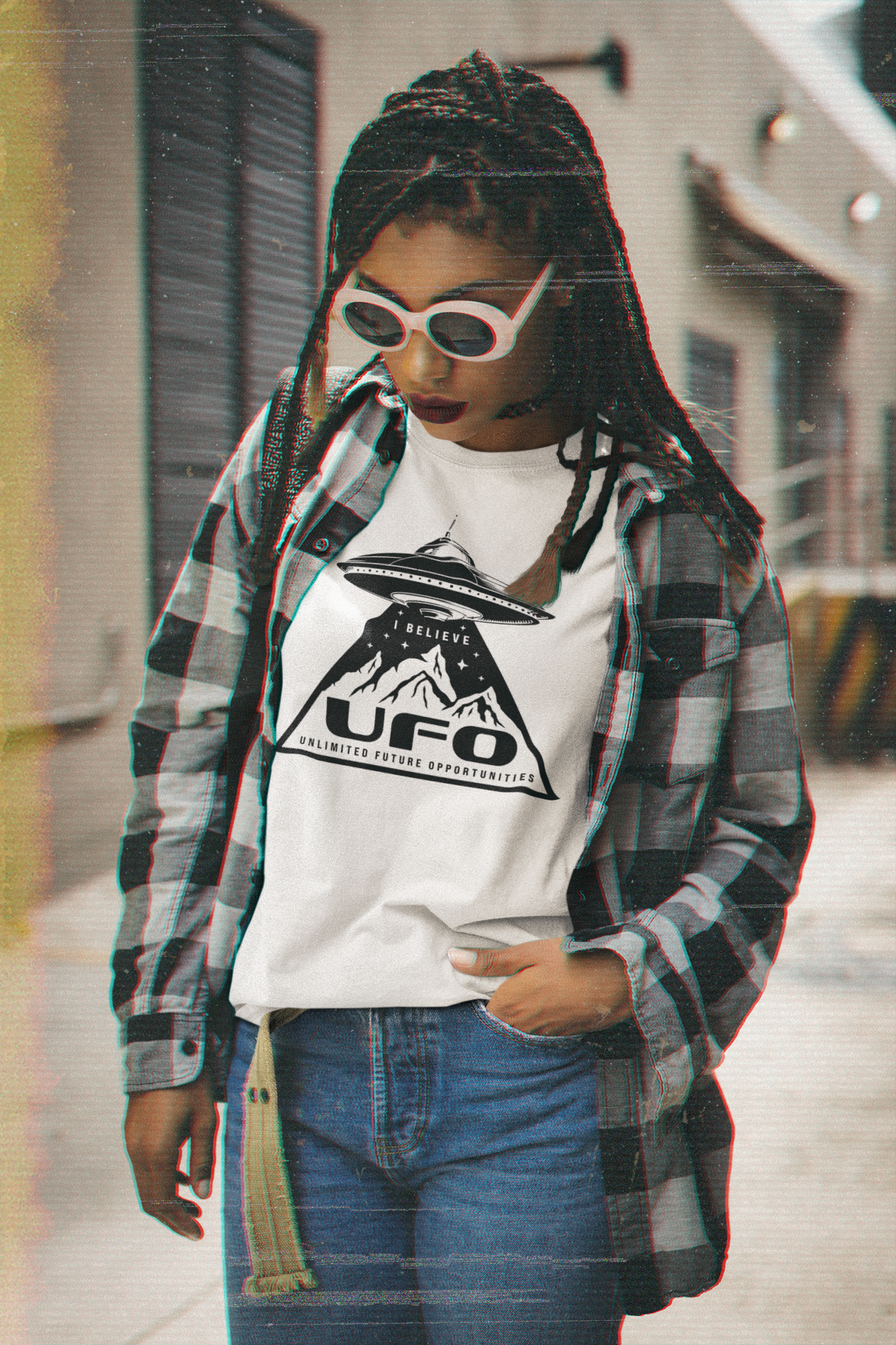 I Believe UFO Unlimited Future Opportunities Women’s Relaxed Fit T-Shirt