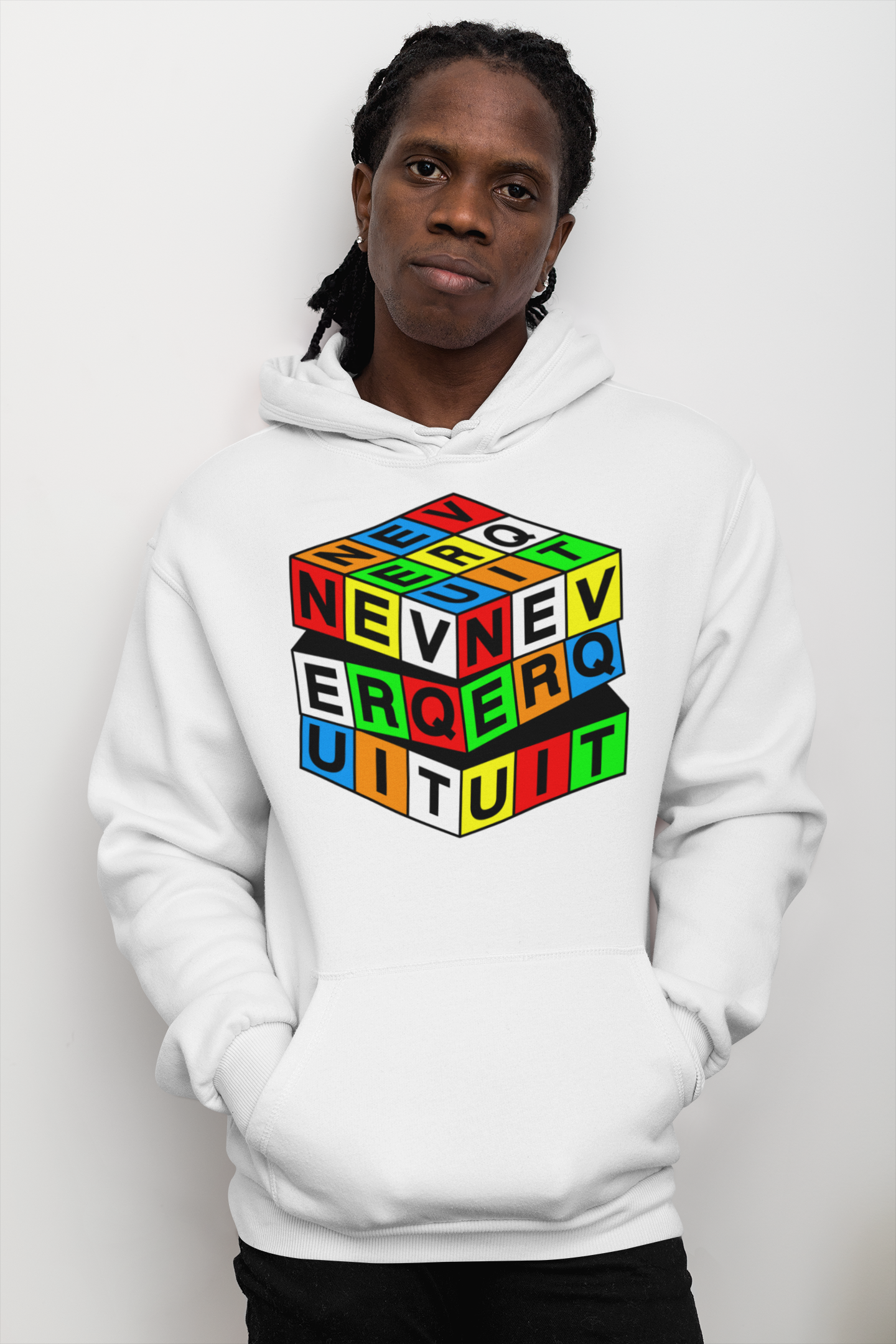 Never Quit Puzzle Cube Unisex Hoodie