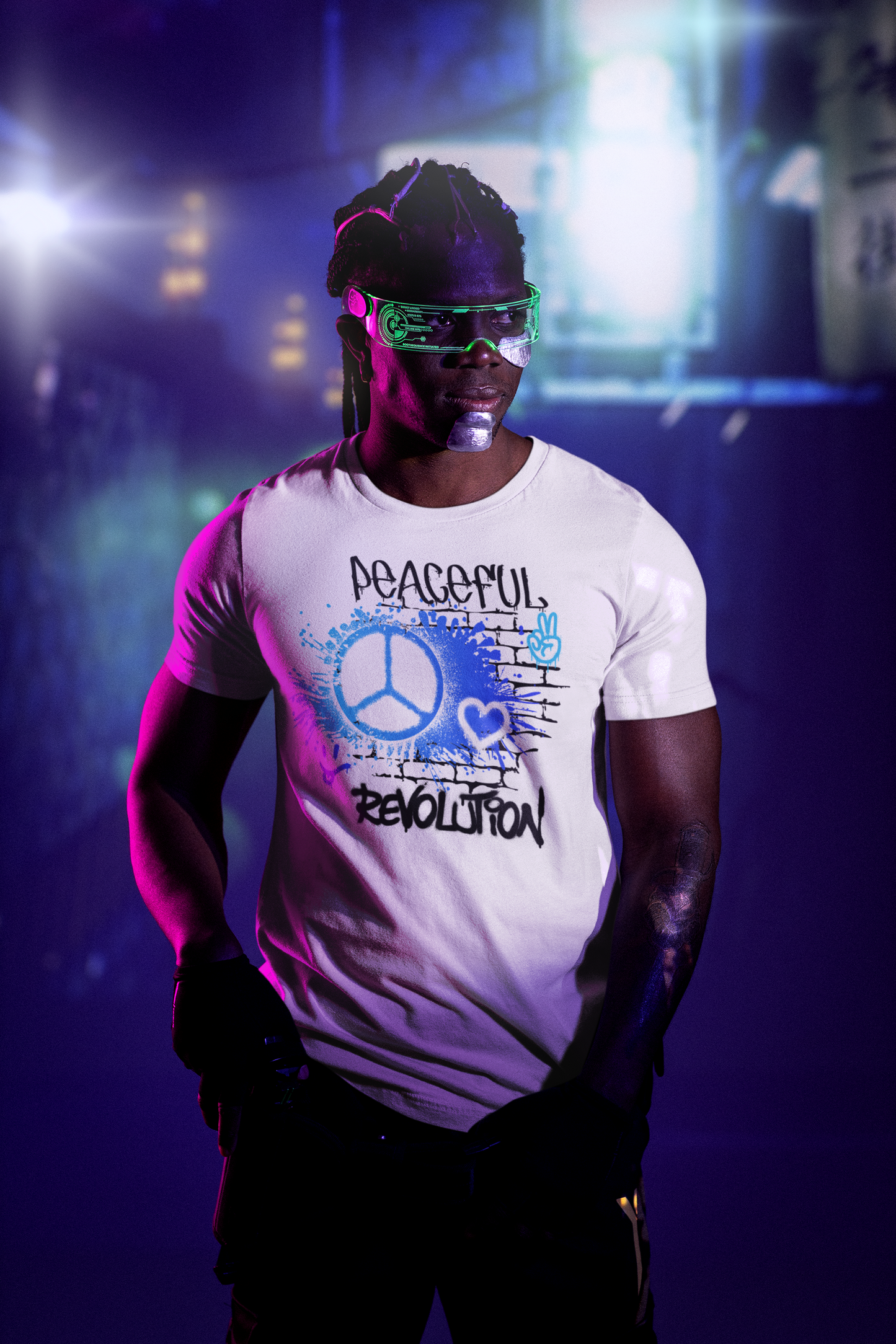 Peaceful Revolution Unisex Crewneck T-Shirt