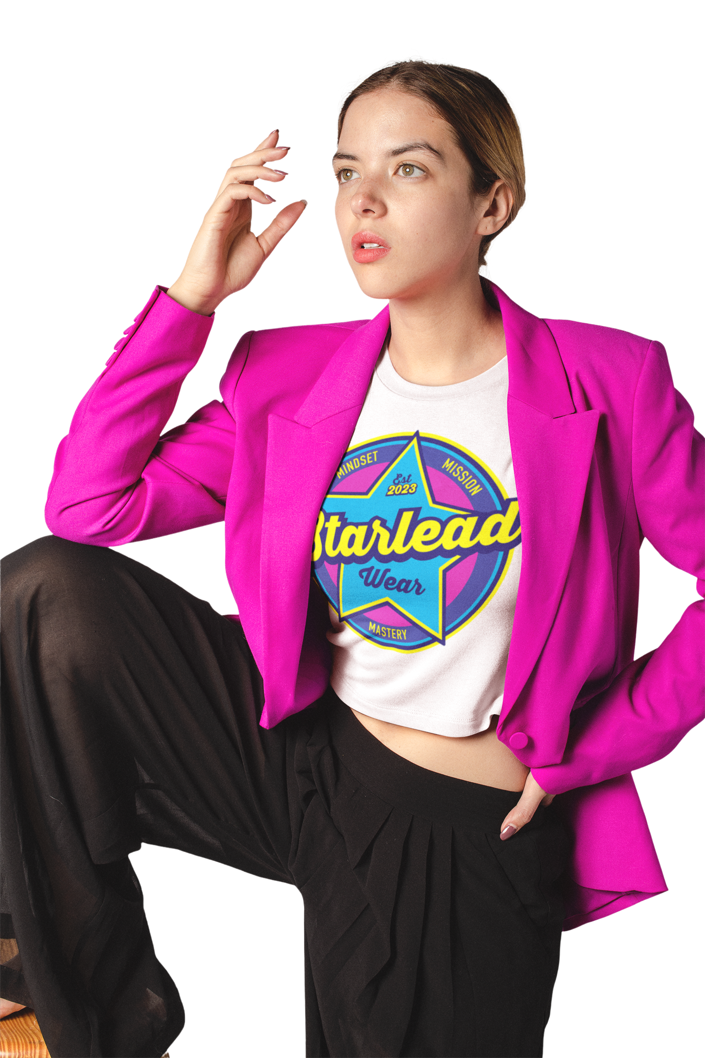 Starlead Wear Mindset Mission Mastery Vintage Women’s Crop Top T-Shirt