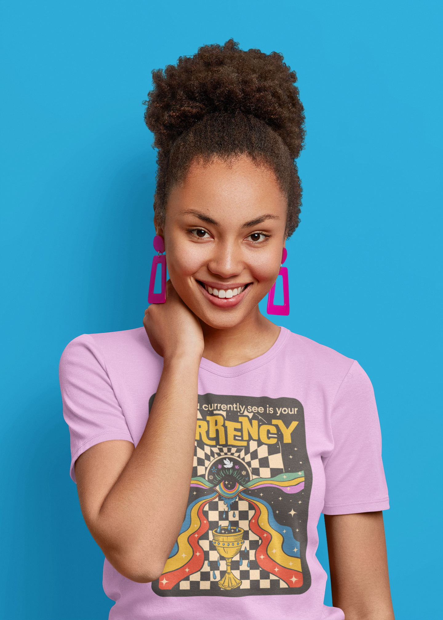 What You Currently See Is Your Currency - Groovy Retro Unisex T-Shirt