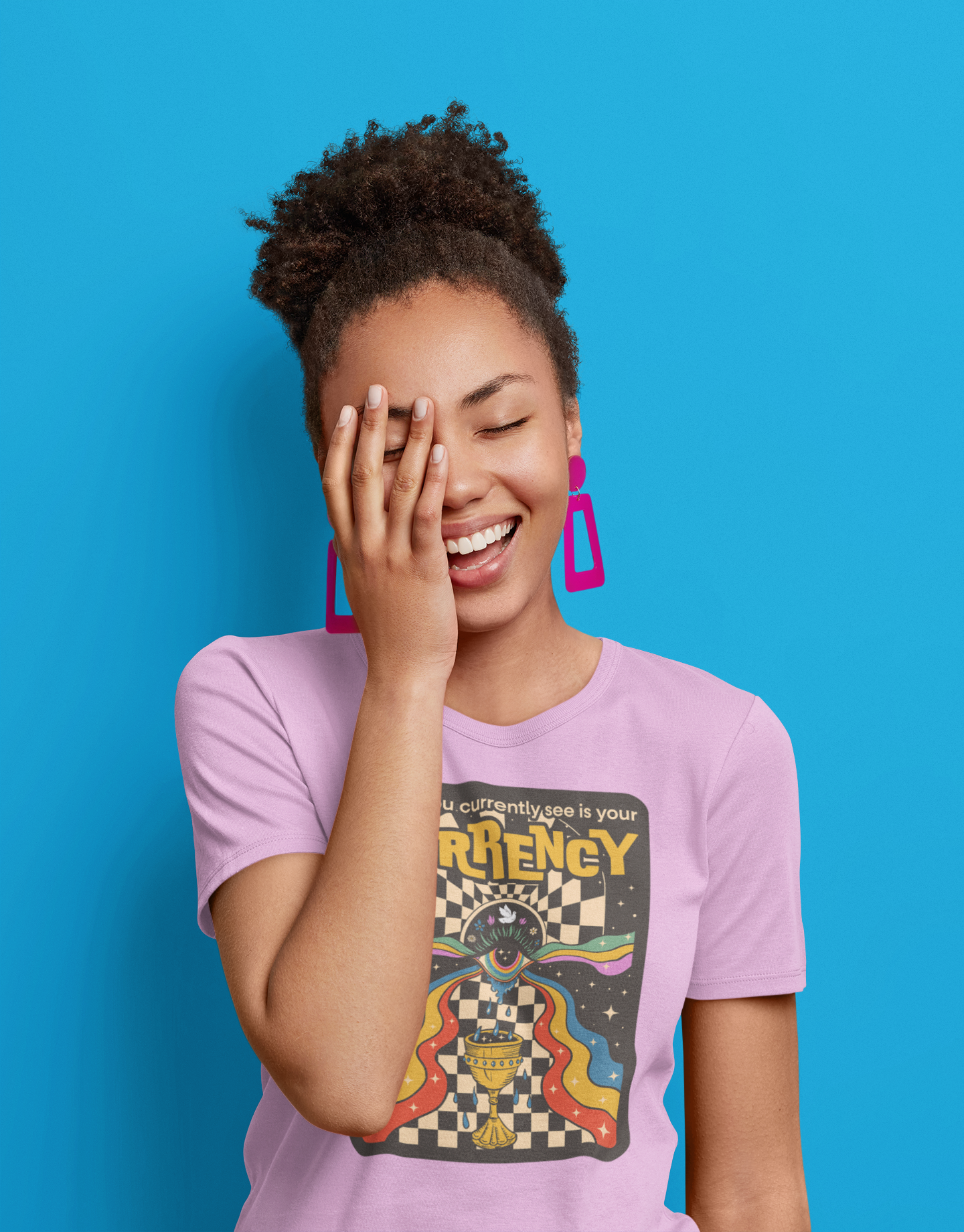 What You Currently See Is Your Currency - Groovy Retro Unisex T-Shirt