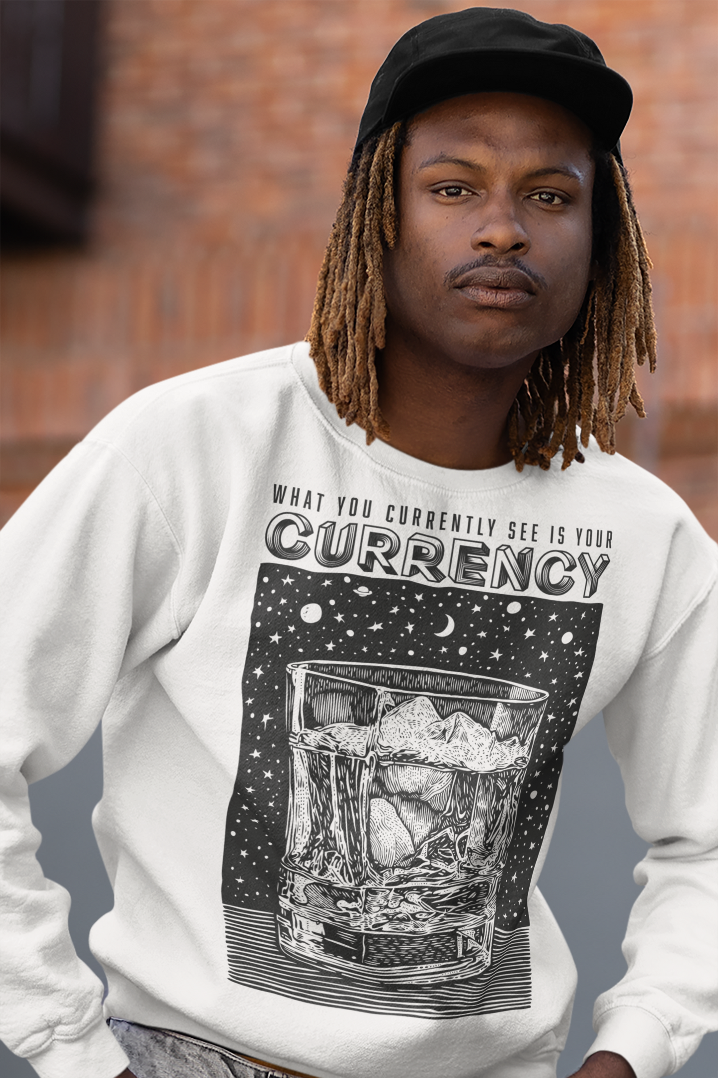 What You Currently See Is Your Currency - Glass Illusion Unisex Sweatshirt