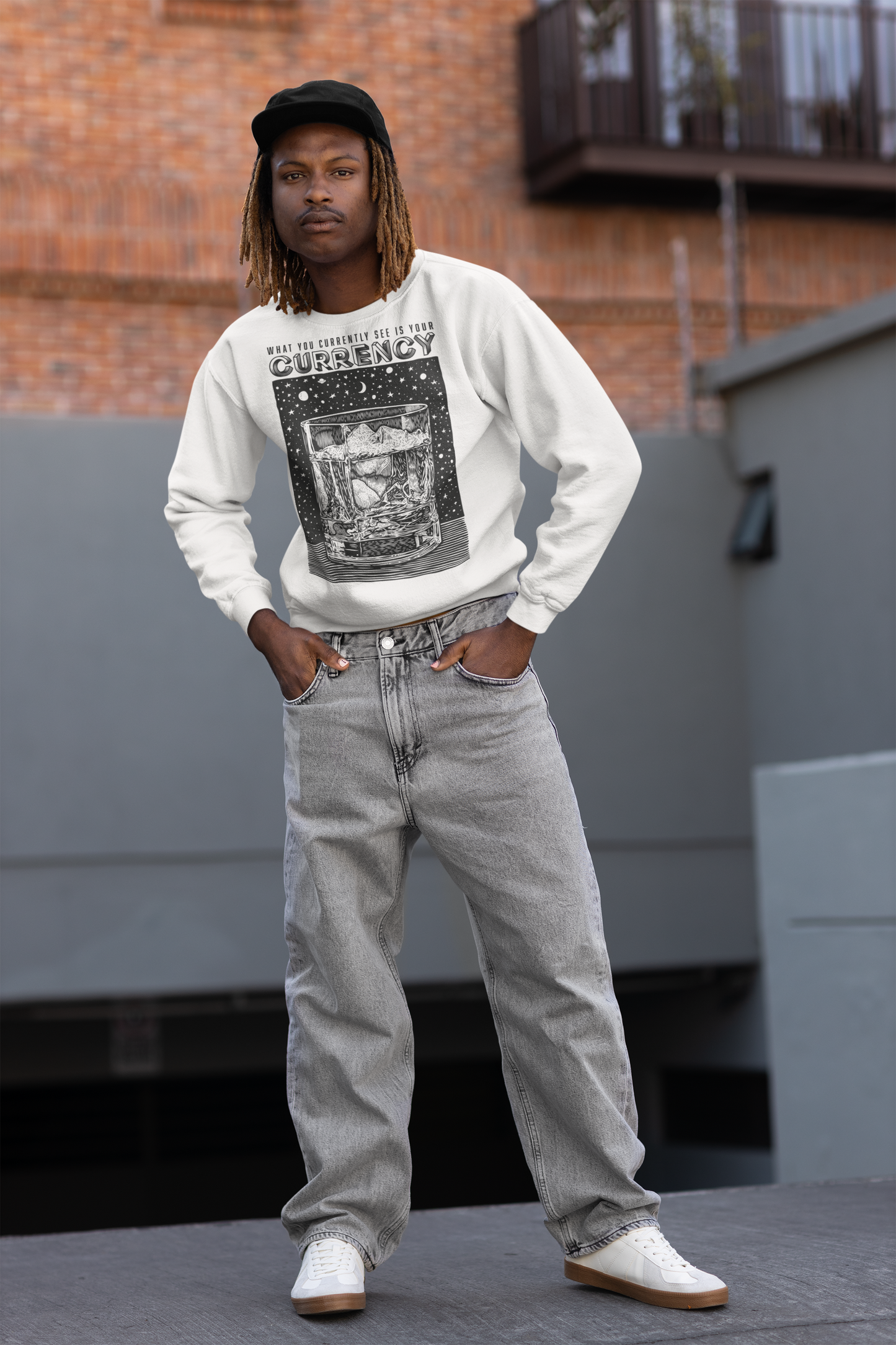 What You Currently See Is Your Currency - Glass Illusion Unisex Sweatshirt