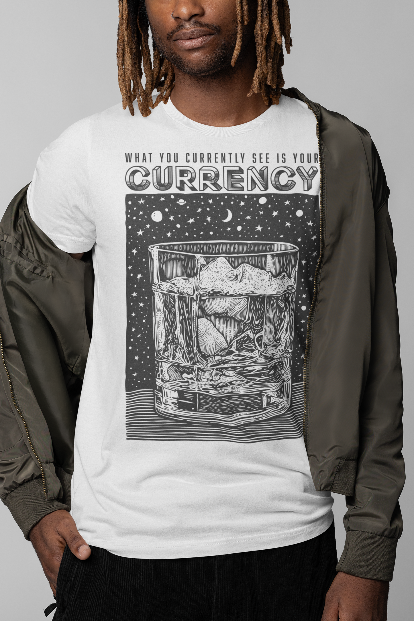 What You Currently See Is Your Currency - Glass Illusion Unisex T-Shirt