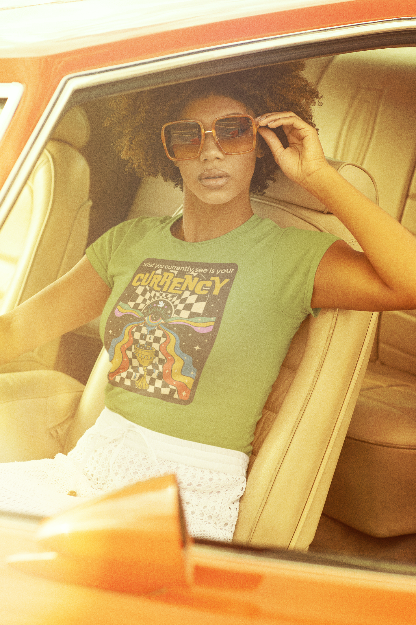 What You Currently See Is Your Currency - Groovy Retro Women's Relaxed Fit T-Shirt