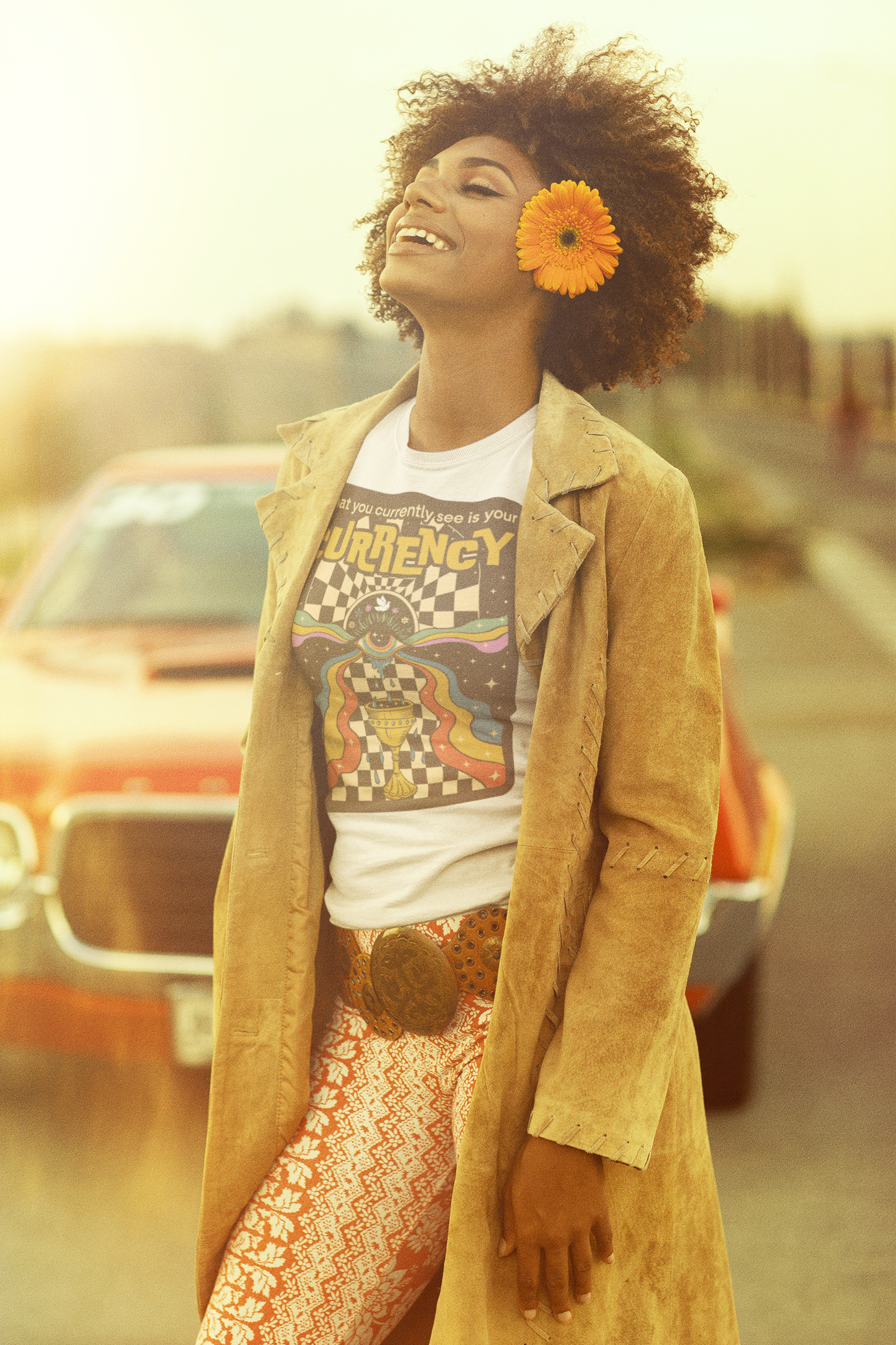 What You Currently See Is Your Currency - Groovy Retro Women's Relaxed Fit T-Shirt