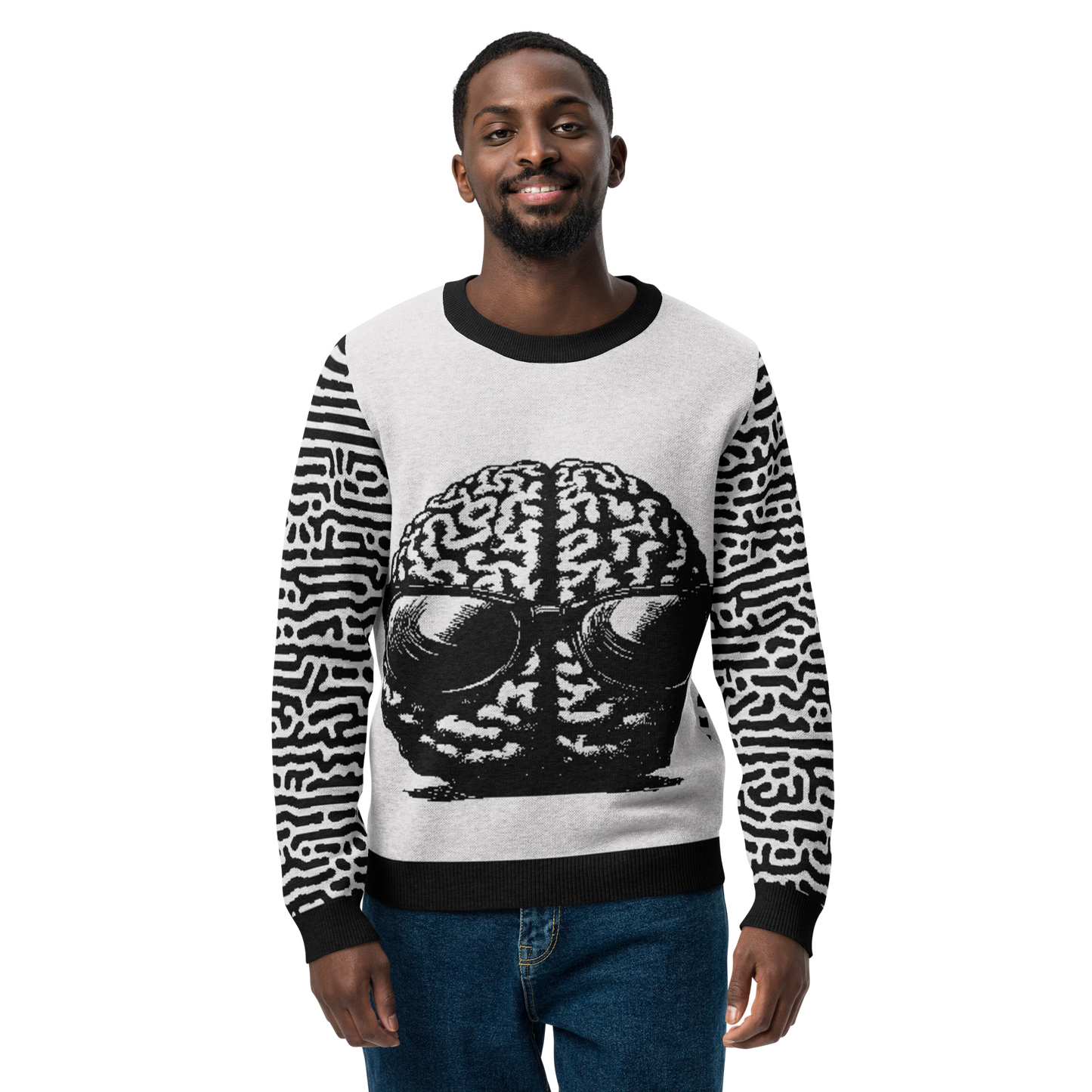 DARE Decide Act Reflect Elevate Knitted Crewneck Sweater