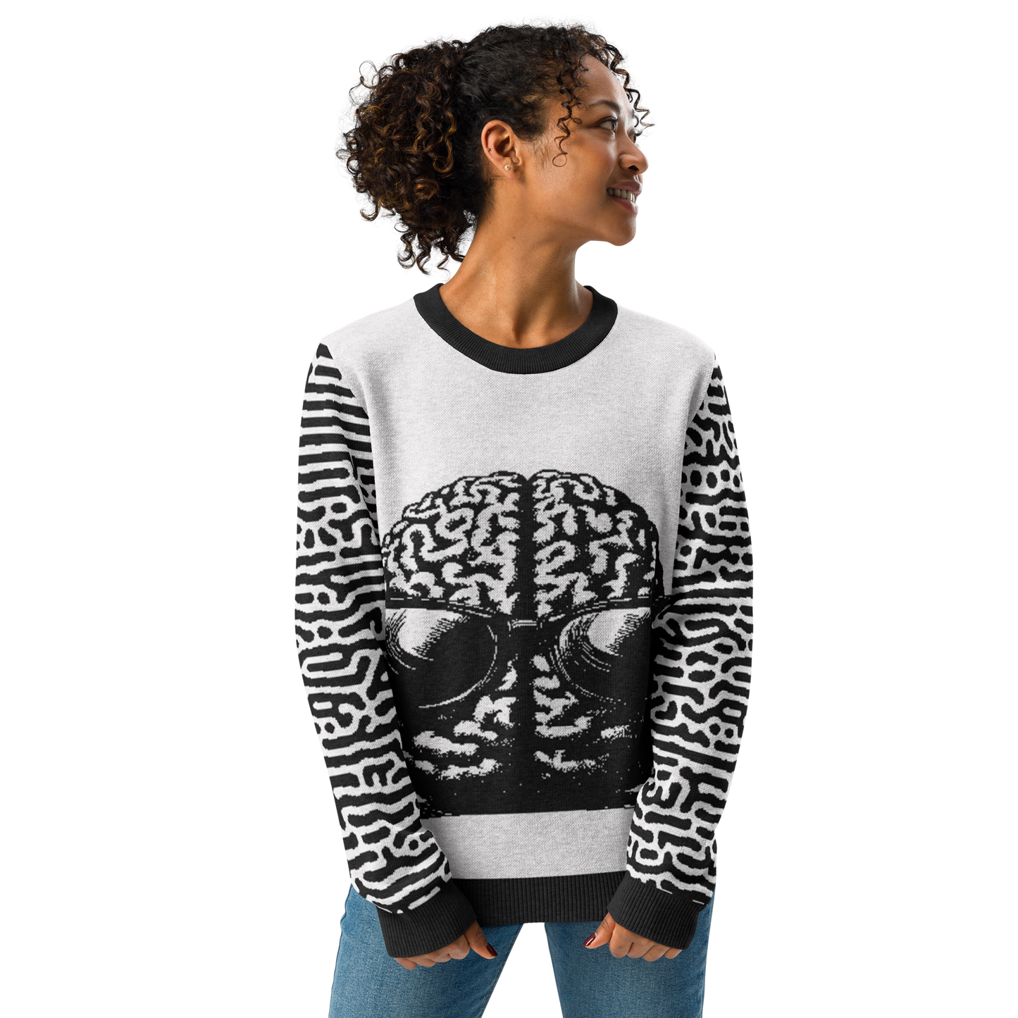 DARE Decide Act Reflect Elevate Knitted Crewneck Sweater