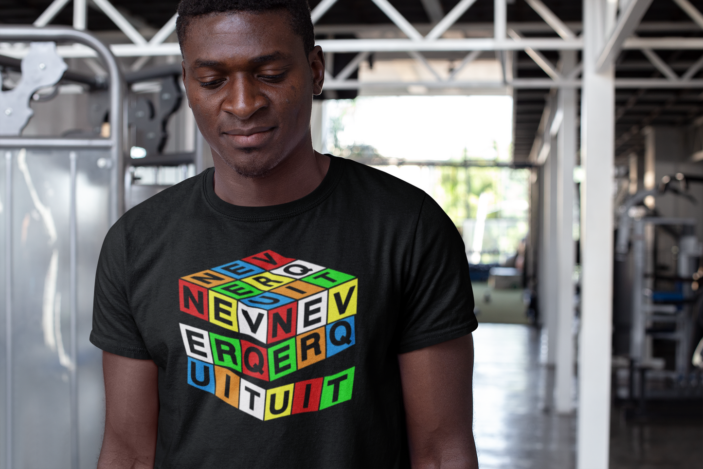 Never Quit Puzzle Cube Unisex T-Shirt