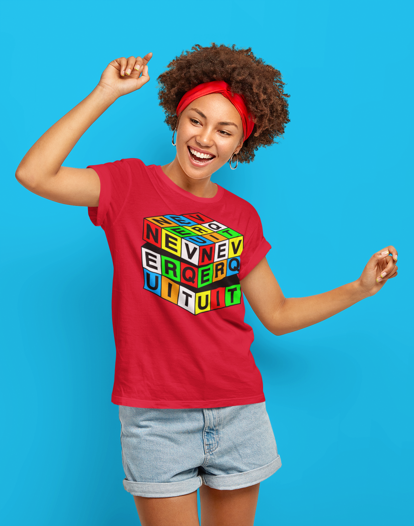 Never Quit Puzzle Cube Unisex T-Shirt